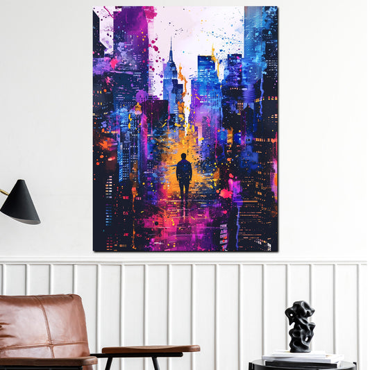 Quadro New York skyline pop art moderna colorata