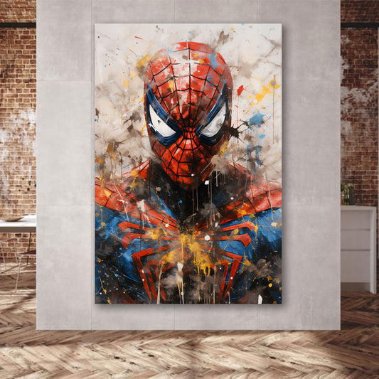Spider Pop Art quadro astratto Colour Splatter Style