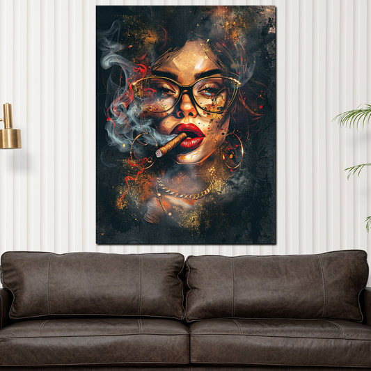 Quadro astratto donna Pop Art moderno