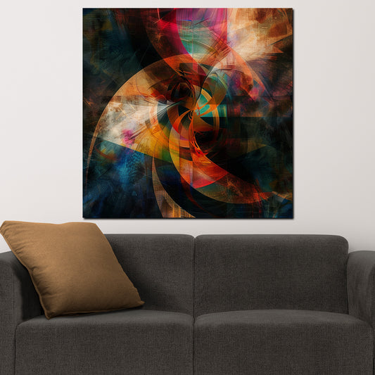 Quadro astratto moderno con colori vibranti