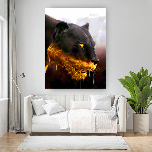 Quadro astratto pantera nera Colour Style