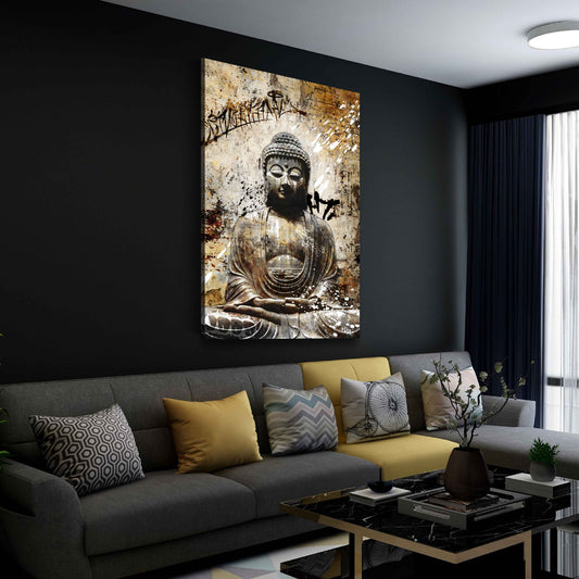 Quadro buddha meditazione spiritualità