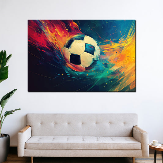 Quadro calcio energia movimento colori sport