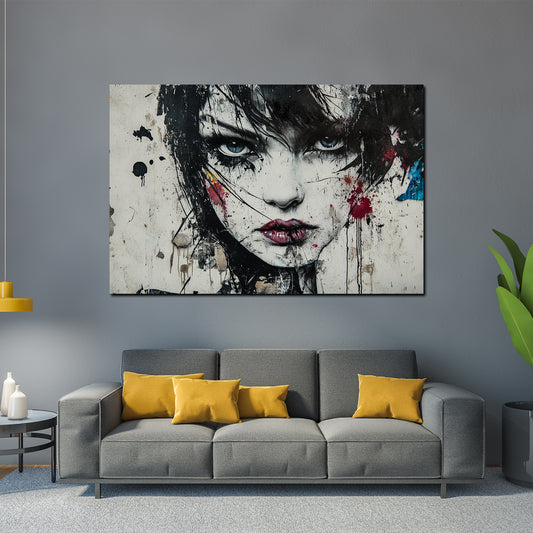 Quadro donna ritratto moderno espressivo