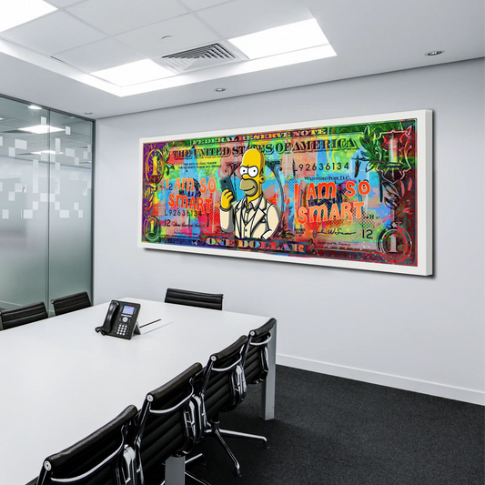 Quadro moderno Dollar Homer I am so smart Pop Art