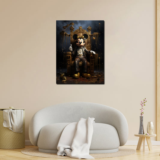 Quadro moderno Il topo seduto nel tronco d'oro, fumetto