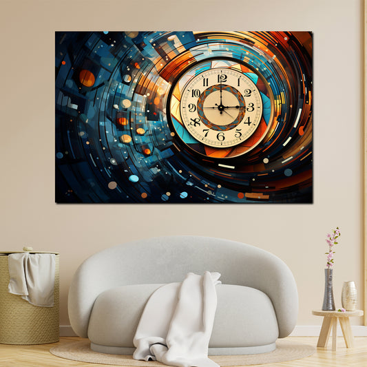 Quadro moderno Orologio astratto Giri di tempo