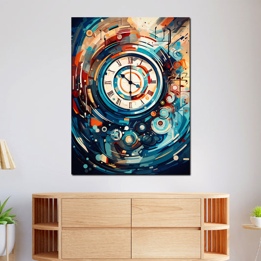 Quadro moderno Orologio astratto Painting Style