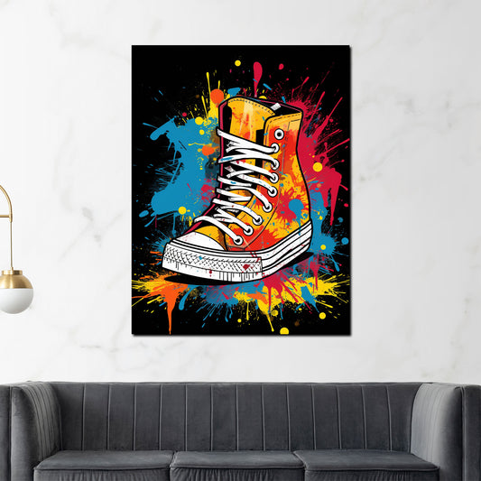 Quadro moderno pop art scarpe colour splash