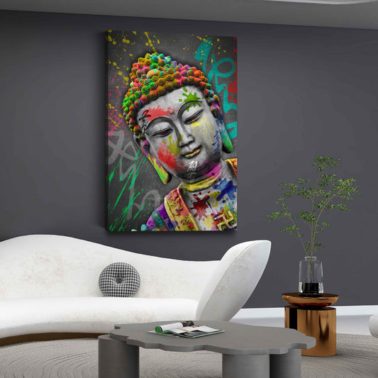 Quadro pop art buddha colore spiritualità ispirazione moderno