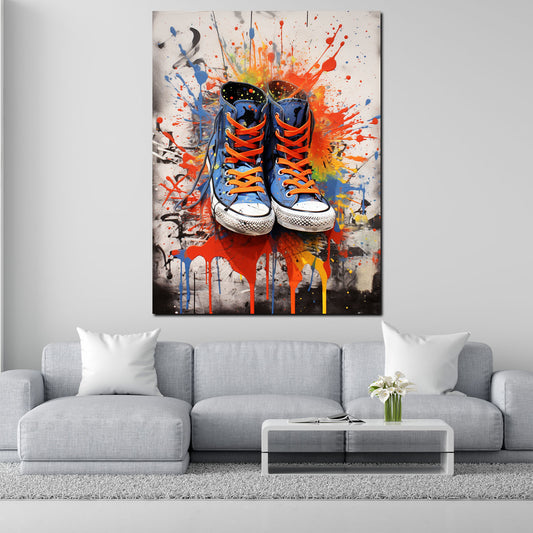 Quadro scarpe pop art splash
