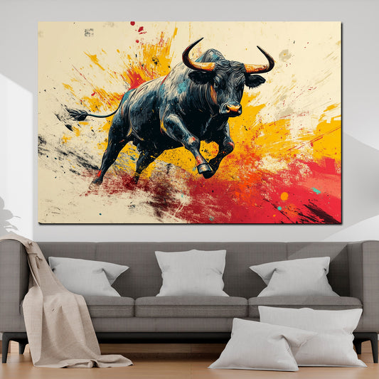Quadro toro Pop Art forza successo motivazione moderno