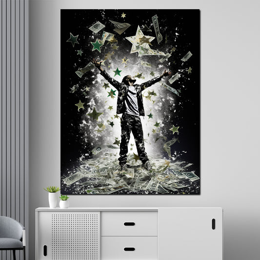 Quadro uomo denaro successo energia ispirazione