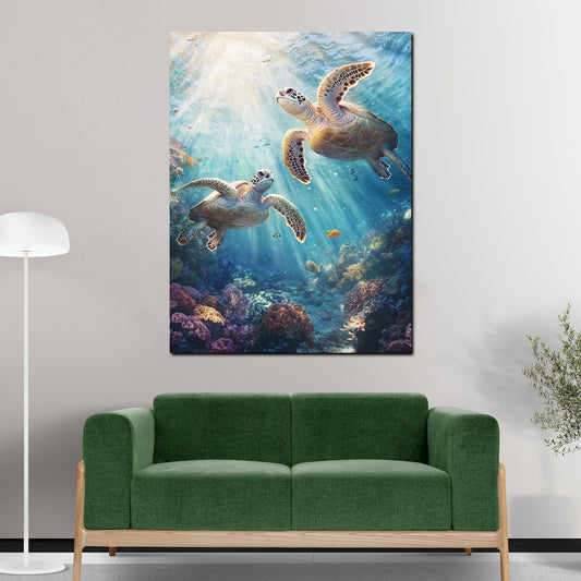 Tartarughe tropicali oceano quadro