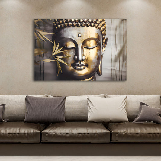 Buddha dorato arte zen meditazione quadro