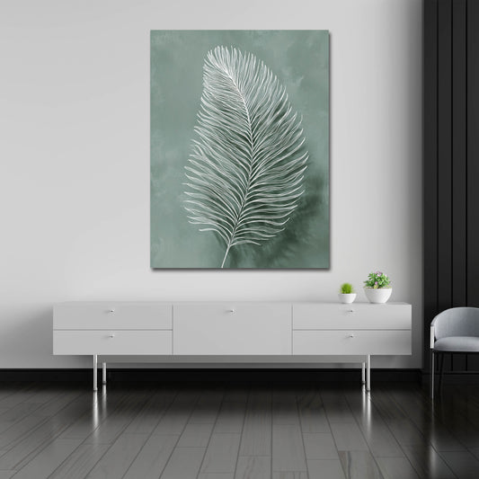 Foglia tropicale minimalista arte botanica quadro