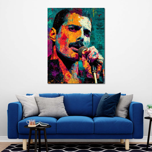 Pop Art Mercury con microfono quadro