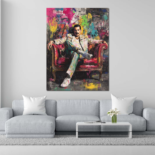 Pop Art Mercury rilassato con sfondo vivace quadro