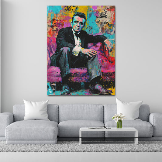 Pop Art ritratto Johnny stile vintage colorato quadro