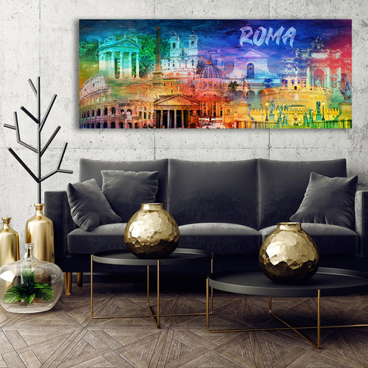 Pop Art roma monumenti antichi architettura quadro