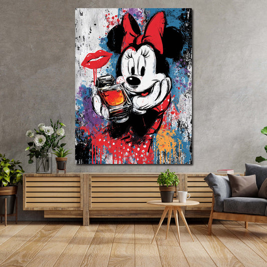 Pop Art topo profumo moda bacio colorato quadro