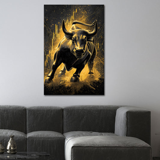 Toro oro borsa trend rialzista trading successo quadro