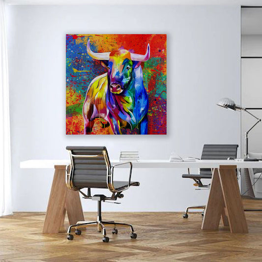 Toro spagnolo pop art colorato arte animale quadro