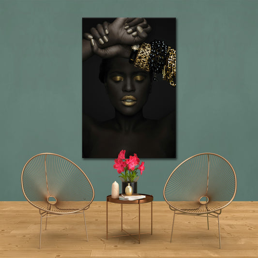 Quadro stampa su tela donna africana opera d´arte bellezza femminile africana