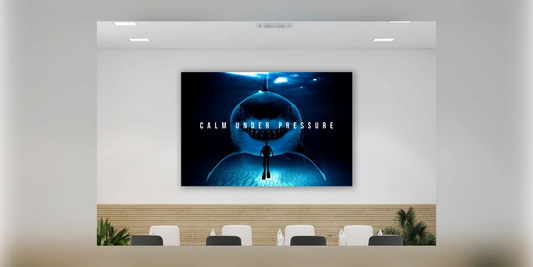 Quadro motivazionale Calm Under Pressure in una sala riunioni