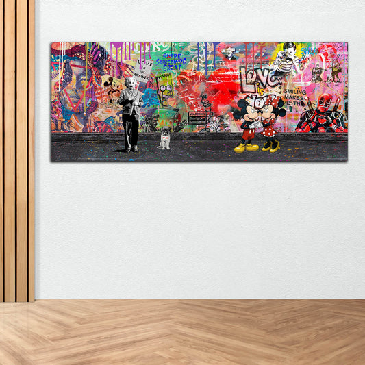 Albert collage pop art topolini quadro