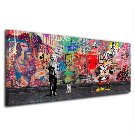 Albert collage pop art topolini quadro