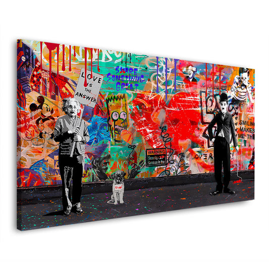 Arte pop street art graffiti personaggi Love Is The Answer quadro