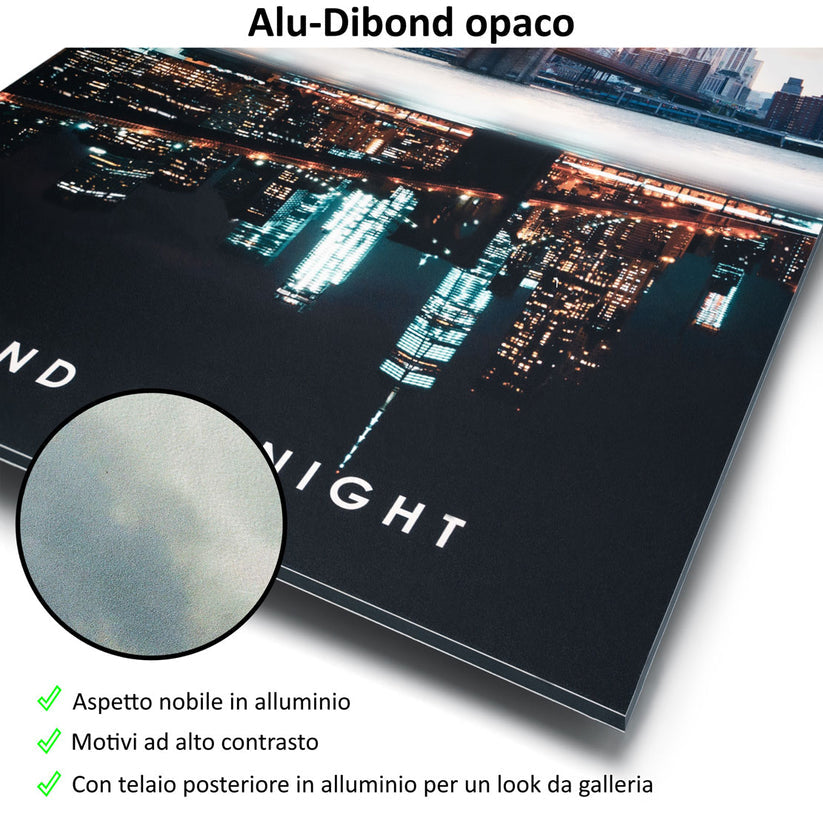 Quadro moderno USA lampione astratto di notte