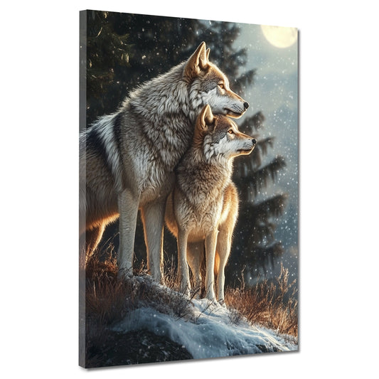 Coppia di lupi quadro