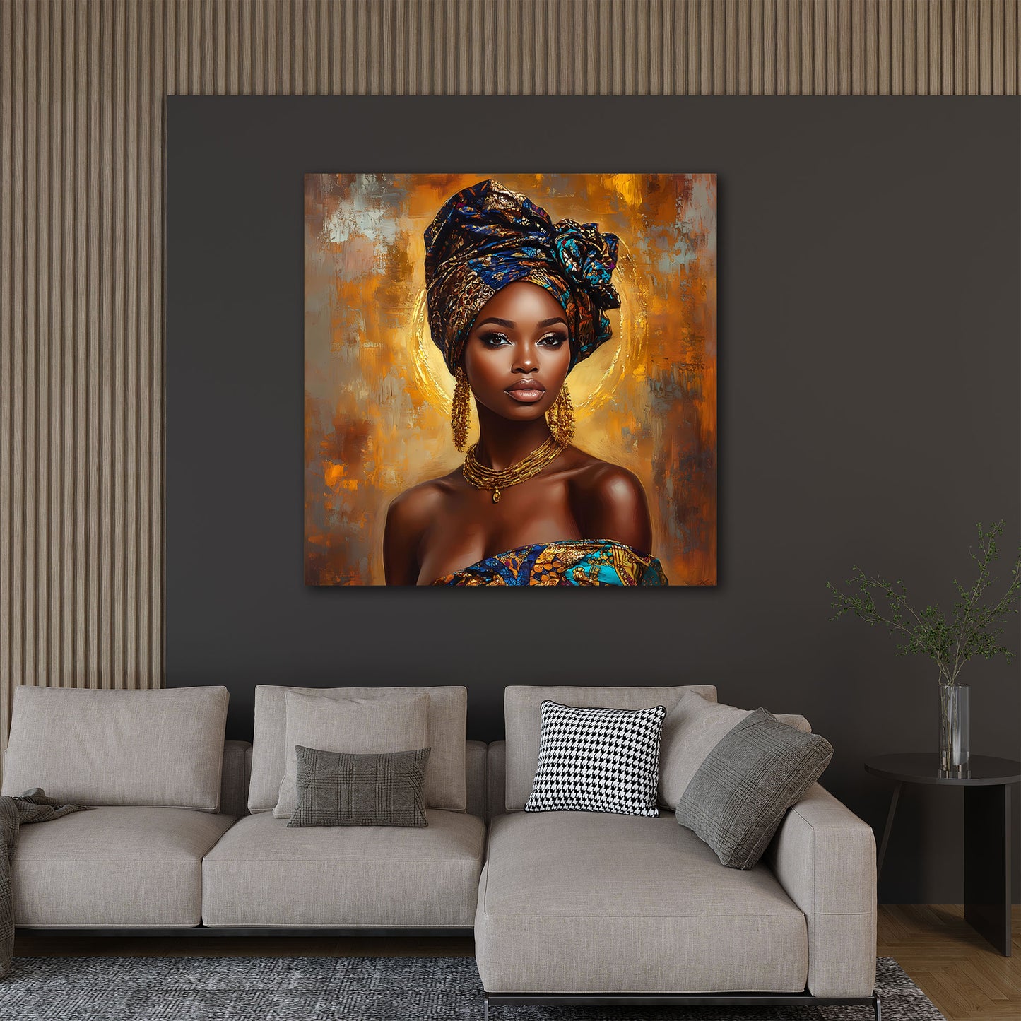 Donna africana elegante ritratto quadro