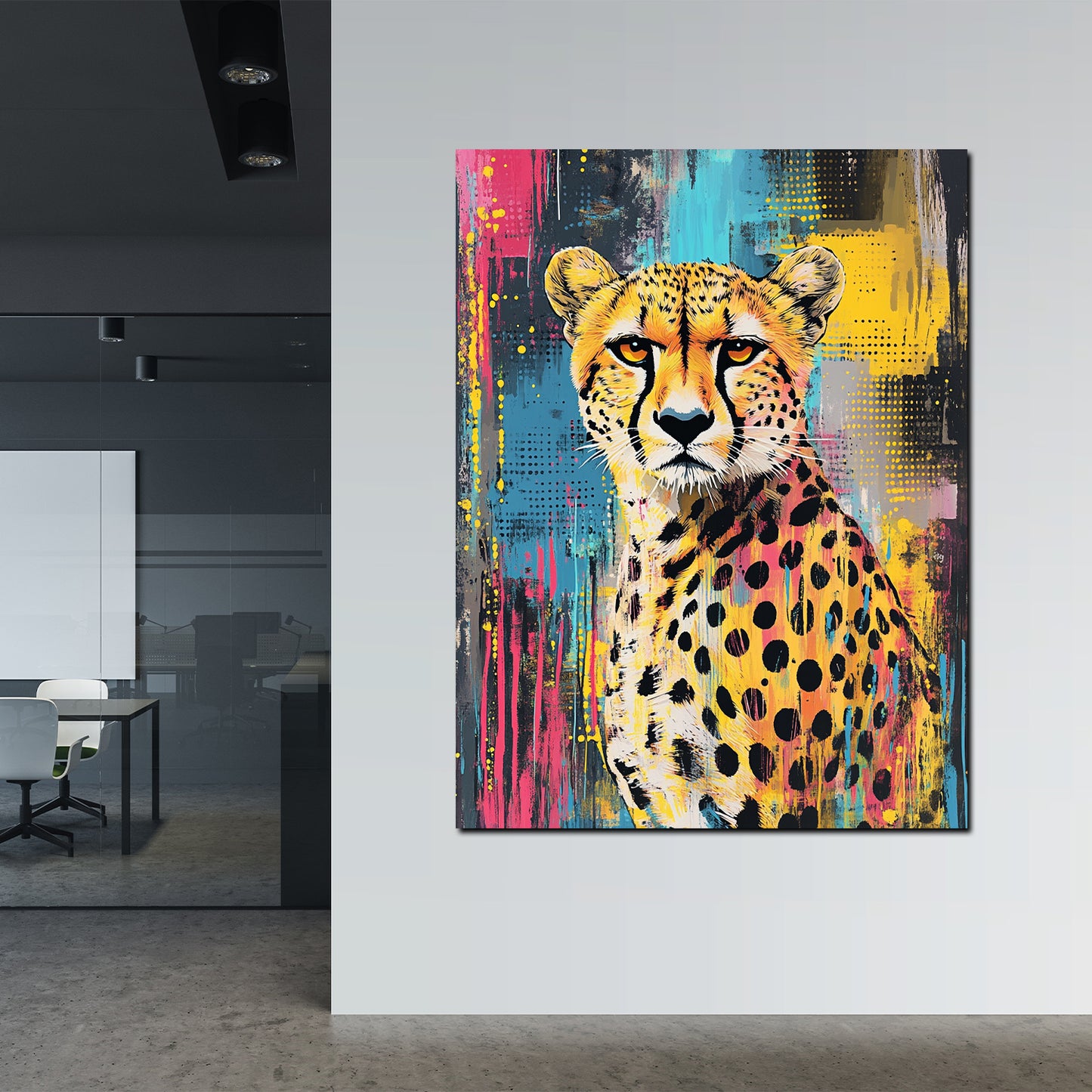 Ghepardo pop art quadro
