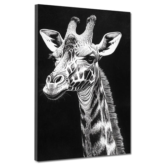 Giraffa bianco nero quadro