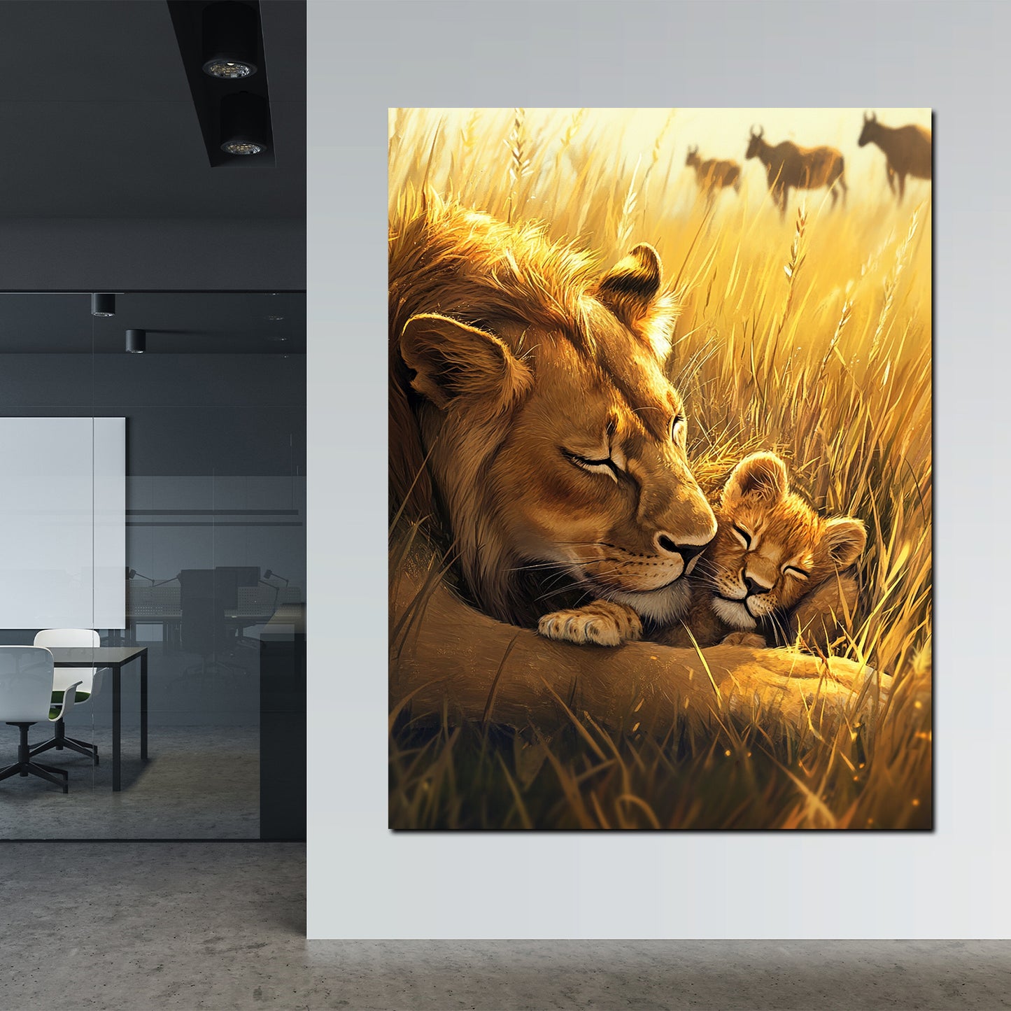 Leonessa e piccolo quadro