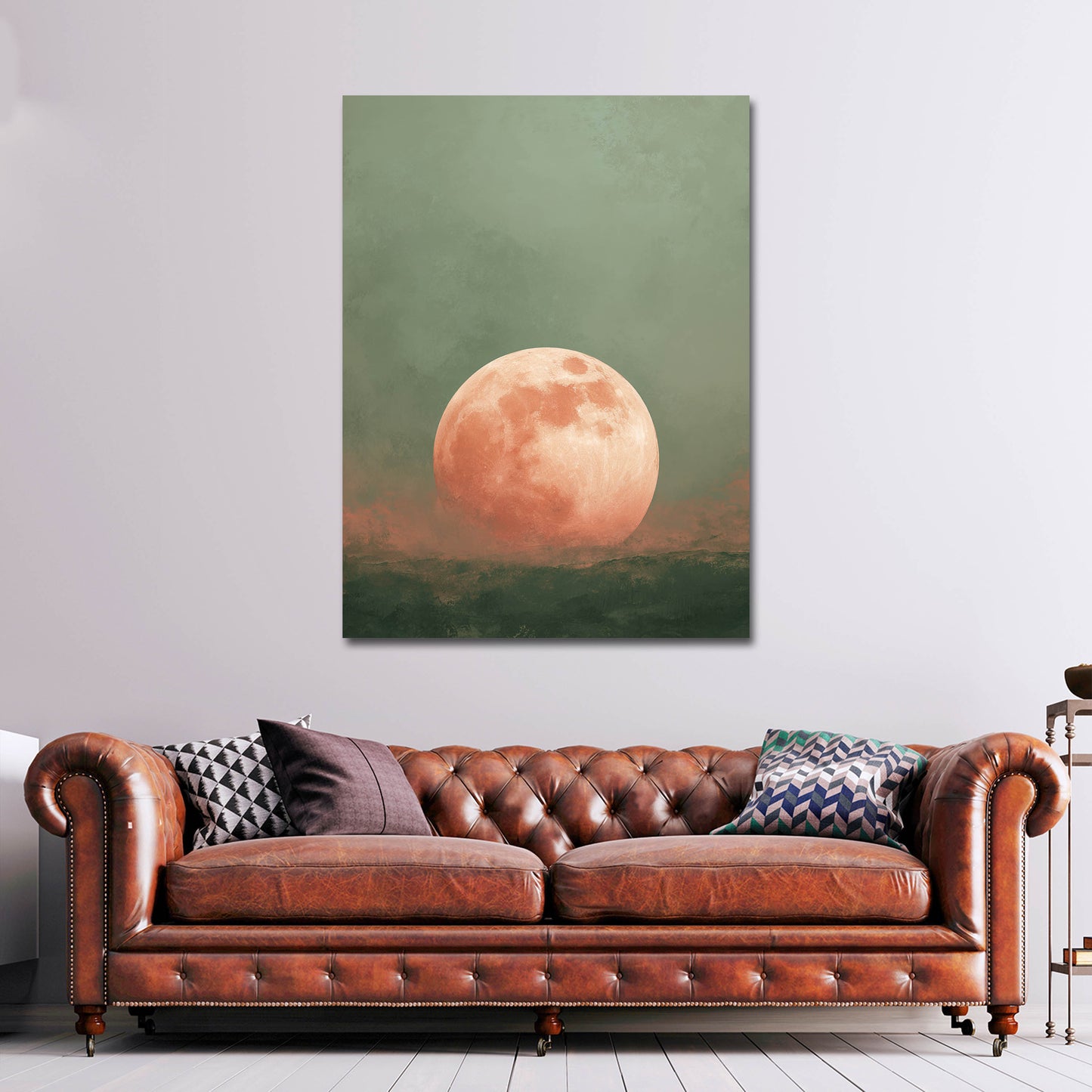 Minimalismo luna piena quadro