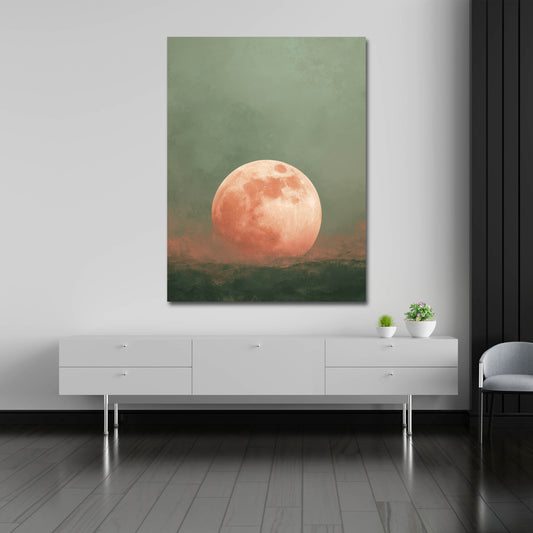 Minimalismo luna piena quadro