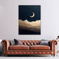 Paesaggio notturno con luna minimalista quadro