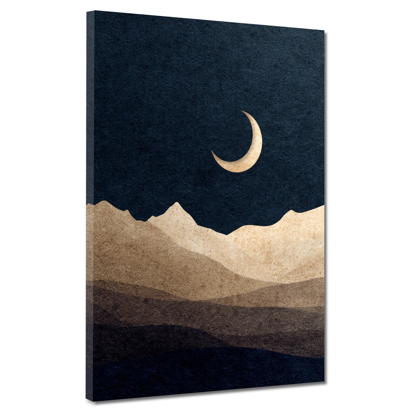 Paesaggio notturno con luna minimalista quadro