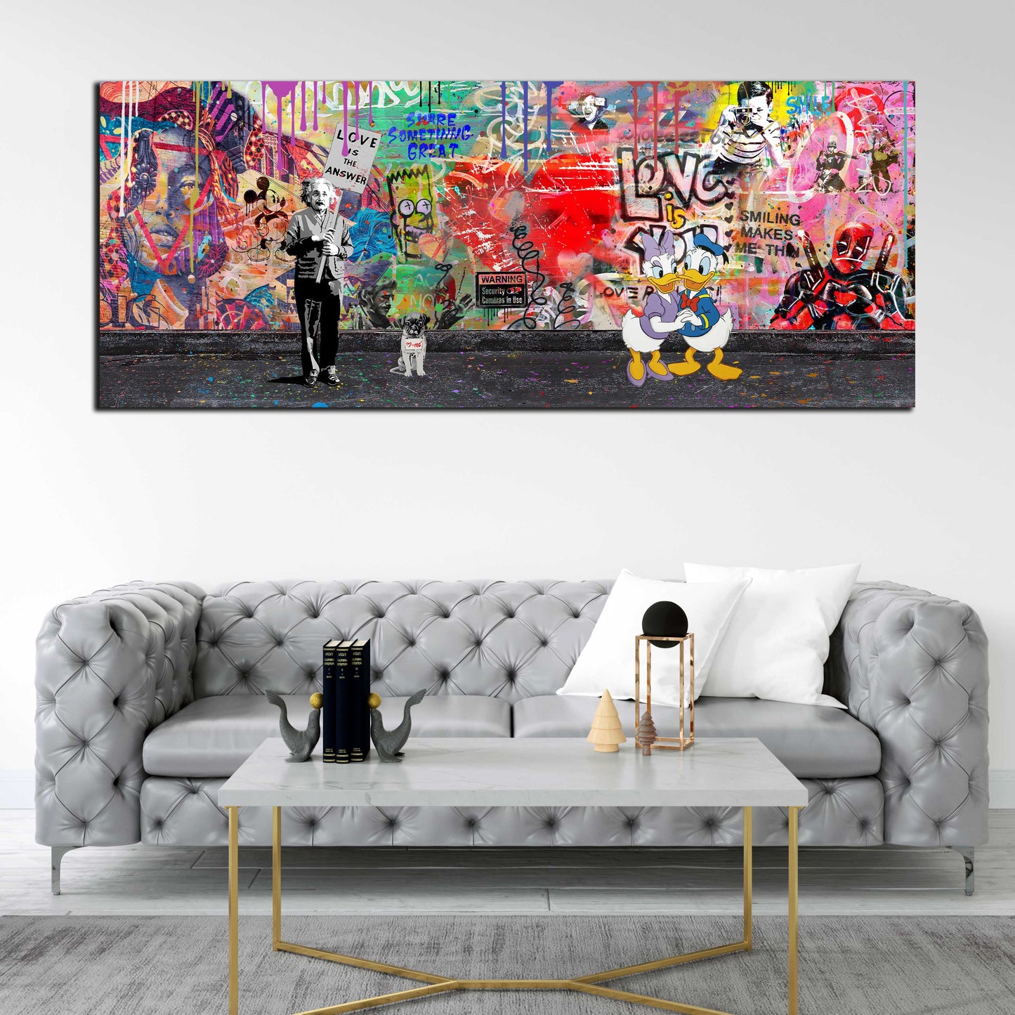 Paperini & Einstein street pop art quadro