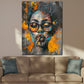 Quadro African Woman Pop Art ritratto con occhiali da sole