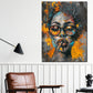 Quadro African Woman Pop Art ritratto con occhiali da sole
