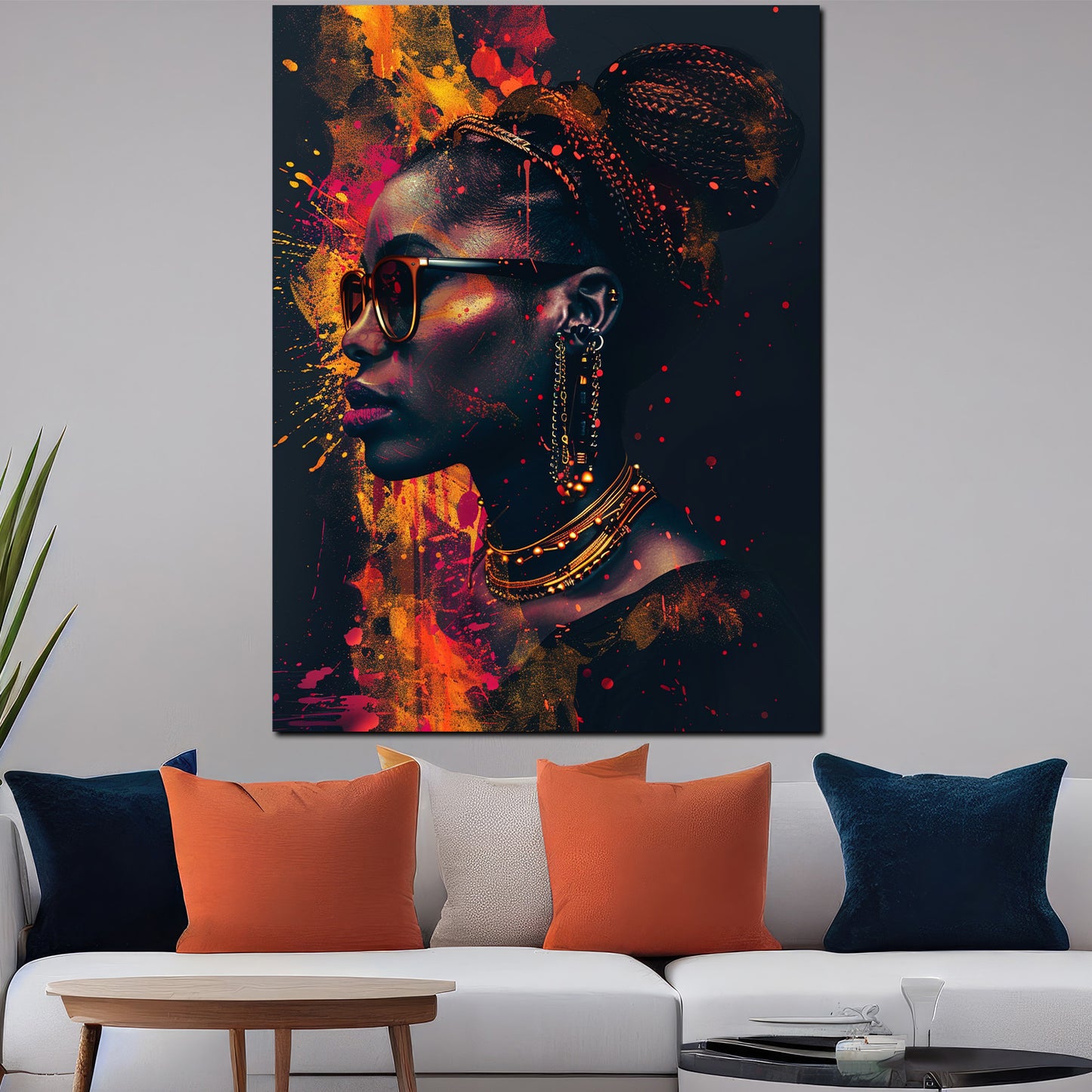 Quadro African Woman Pop Art ritratto elegante