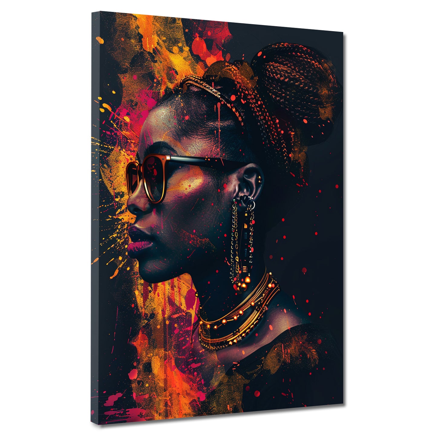 Quadro African Woman Pop Art ritratto elegante