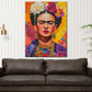 Quadro Frida dipinto artistico colorato stile vibrante