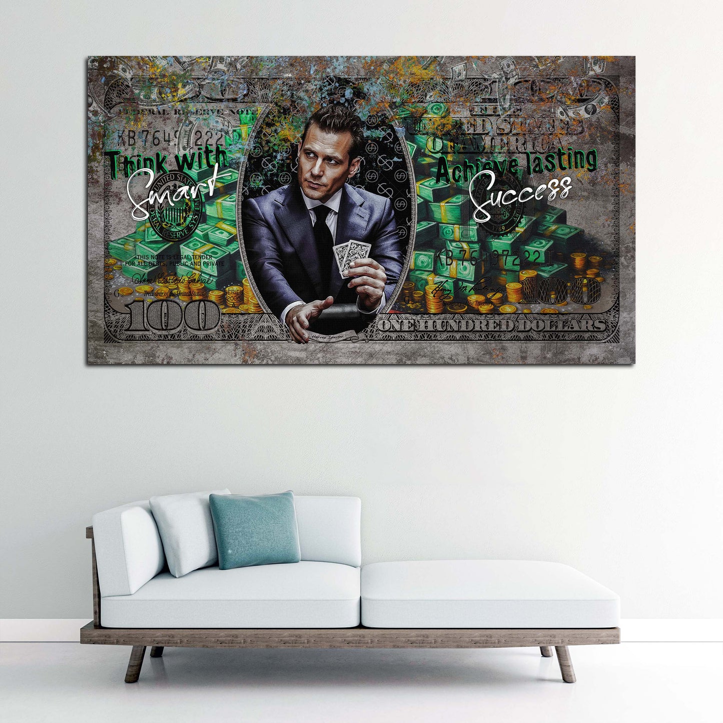 Quadro Harvey Pop Art successo denaro motivazione stile moderno