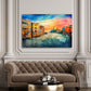 Quadro Italia Venezia con il Canal Grande e tramonto colorato